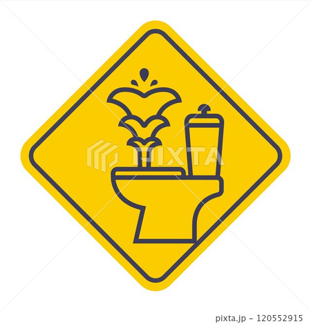 black toilet leak icon. 120552915