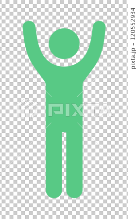 舉起雙臂的人的圖標象形圖-簡單的醫療保健和健康圖像素材 120552934