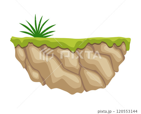 Floating island design element for a fantasy platformer game level that promises fun and excitement Floating island design element for a fantasy platformer game level that promises fun and excitement 120553144