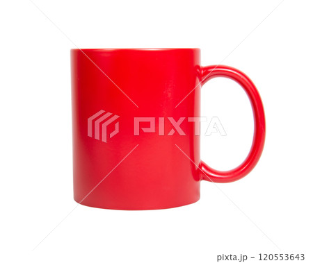 Red one cup ceramic isolated on the white background Red one cup ceramic isolated on the white background 120553643