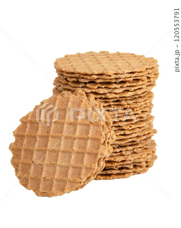Bread crispy waffles isolated on the white background 120553791