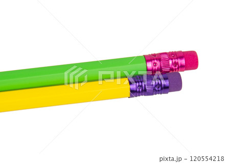 Bright pencil eraser for drawing isolated on the white background 120554218
