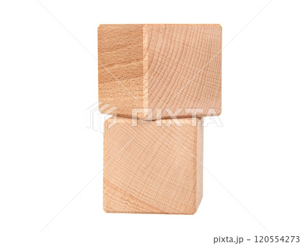 Wooden cubes for creative isolated on the white background 120554273
