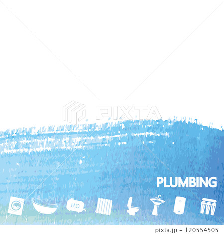 Plumbing repair and service banner Plumbing repair and service banner 120554505