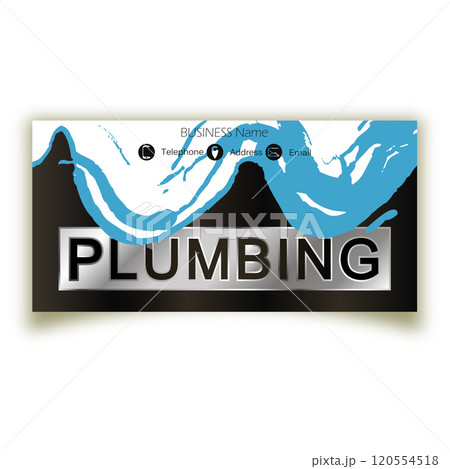 Plumbing business card design 120554518
