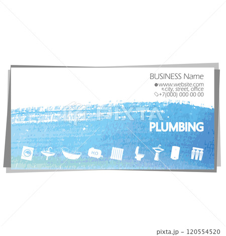 Plumbing home repair and service business card Plumbing home repair and service business card 120554520
