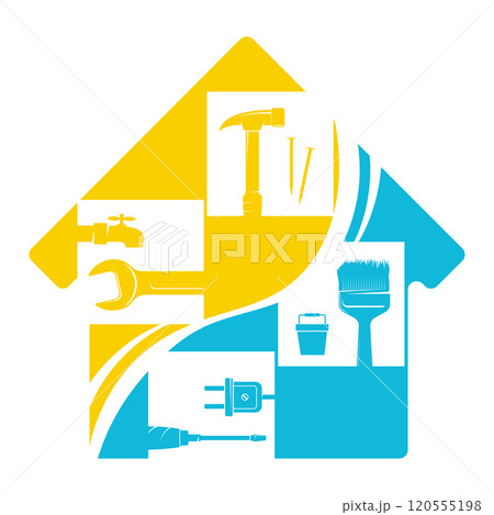 Repair service construction home maintenance symbol Repair service construction home maintenance symbol 120555198