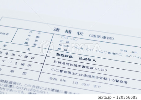 闇バイトの逮捕状（強盗致傷罪） 120556685