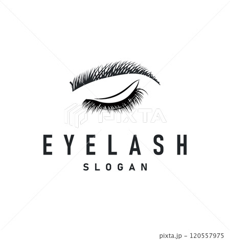 Eyelash Logo, Simple Design for Women's Care Beauty Business Brand Illustration Template Eyelash Logo, Simple Design for Women's Care Beauty Business Brand Illustration Template 120557975