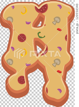 Pizza Alphabet Font 120558340