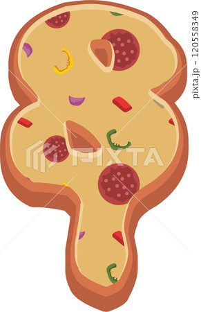 Pizza Alphabet Font 120558349