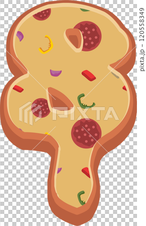 Pizza Alphabet Font 120558349