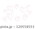 赤いハートのイラストセット 120558553