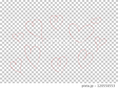 Red heart illustration set Red heart illustration set 120558553