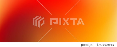 Warm red yellow and brown gradient background. Autumn color blurred wallpaper. Fall smooth gradation backdrop for banner, poster, leaflet, brochure, booklet. Vector abstract fiery template overlay 120558643