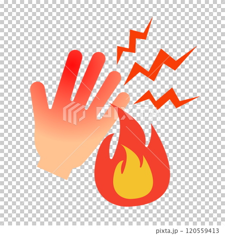 燒傷圖標 燒傷圖標 120559413