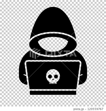 Hacker/Computer Crime Silhouette Hacker/Computer Crime Silhouette 120559767