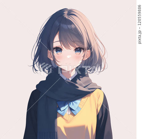 女子高生のイラスト 120559886