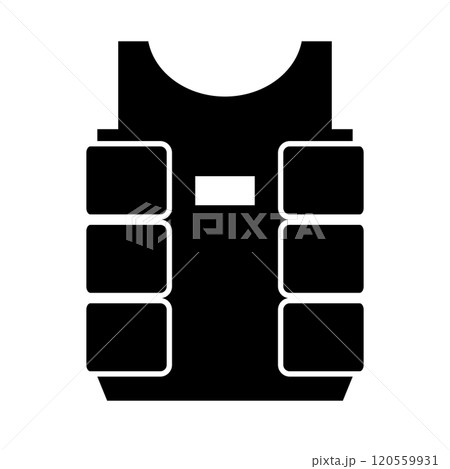 防弾チョッキのシルエット 120559931