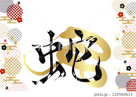 巳　年賀状　干支　背景	 120560611