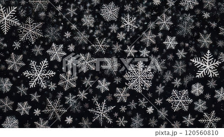 《AI画像》たくさんの小さな雪の結晶の背景素材 120560810