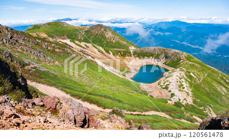 秋の御嶽山登山：継子岳と三ノ池 120561478
