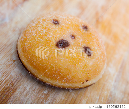 Berliner, German donut with chocolate filling 120562132