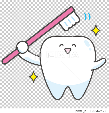 刷牙的人物插畫 120562475