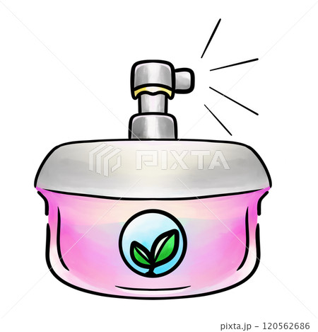 Cartoon perfume illustration, eco cosmetic solution isolated drawing Cartoon perfume illustration, eco cosmetic solution isolated drawing 120562686