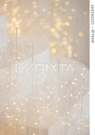 Christmas Background. Golden Holiday Abstract Glitter Defocused Background With Blinking Stars. Christmas Background. Golden Holiday Abstract Glitter Defocused Background With Blinking Stars. 120562845