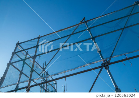 解体現場の養生メッシュシート 解体現場の養生メッシュシート 120563024