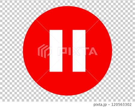 暫停按鈕圖示（紅色） 120563302