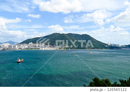 【韓国/釜山】影島と蓬莱山の風景 120565122