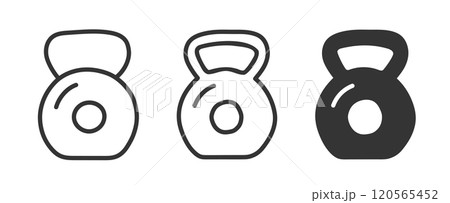 Kettlebell Doodle Icons Kettlebell Doodle Icons 120565452