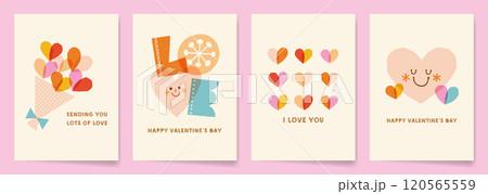 バレンタインデーグリーティングカードセット 120565559