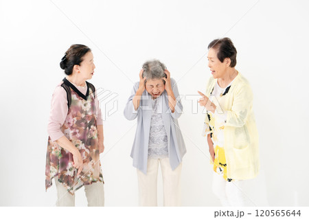 シニア女性　ケンカ　仲裁　 120565644