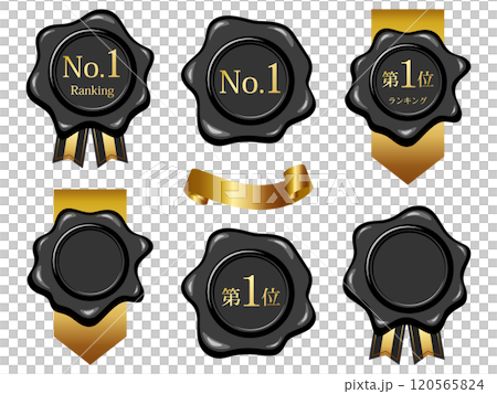 No.1 Sealing Wax 6-piece Set Black & Gold No.1 Sealing Wax 6-piece Set Black & Gold 120565824