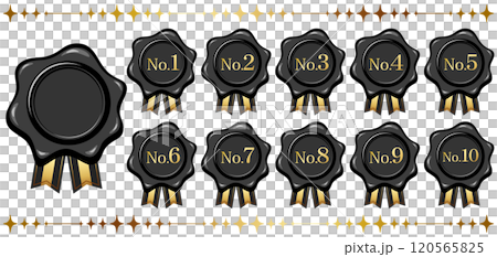 A luxurious ranking emblem set of 1st to 10th place A luxurious ranking emblem set of 1st to 10th place 120565825