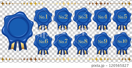 A luxurious ranking emblem set of 1st to 10th place A luxurious ranking emblem set of 1st to 10th place 120565827