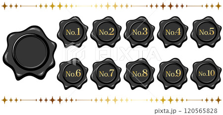 高級感のあるランキングエンブレム1位～10位セット 120565828