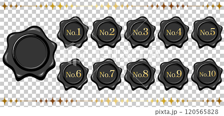 高級感のあるランキングエンブレム1位～10位セット 120565828