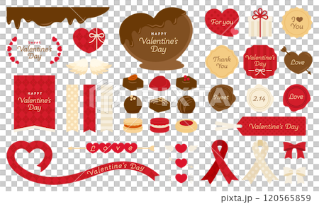 情人節框架&絲帶裝飾和巧克力糖果套裝 情人節框架&絲帶裝飾和巧克力糖果套裝 120565859