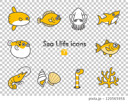 Icon collection - Sea creatures 1 120565958