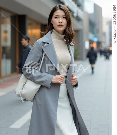 キャリアウーマン 働く女性 秋冬コーディネート リアルAiイラスト キャリアウーマン 働く女性 秋冬コーディネート リアルAiイラスト 120565984