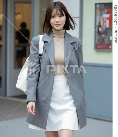 キャリアウーマン 働く女性 秋冬コーディネート リアルAiイラスト キャリアウーマン 働く女性 秋冬コーディネート リアルAiイラスト 120565985