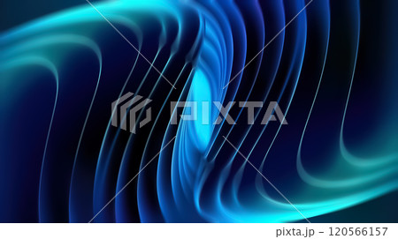 Digital artwork showcases mesmerizing wave patterns in varying shades of blue, creating a sense of depth and fluidity. The interplay of light and shadow emphasizes the smooth curves, drawing the 120566157
