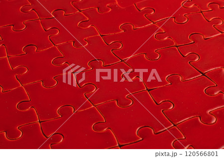 Love concept, Valentine's Day. Red puzzle as background 120566801