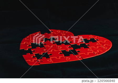 The concept of feelings in a puzzle. missing pieces in the puzzle, broken love 120566840