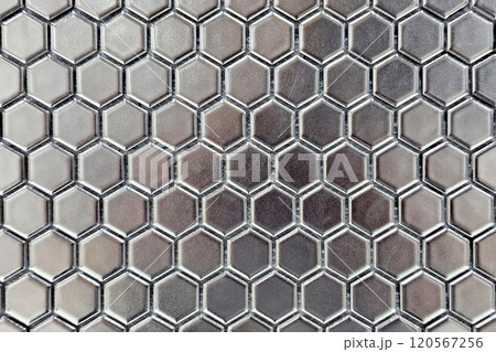 Metal Hexagon Wall for Background. Metal Hexagon Wall for Background. 120567256