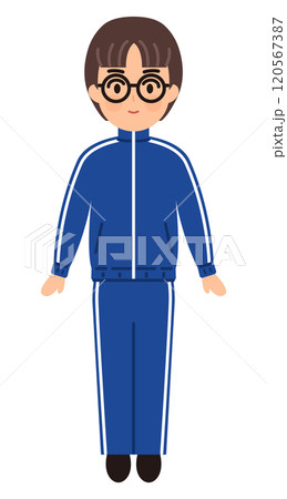 ジャージを着た男性のイラスト ジャージを着た男性のイラスト 120567387